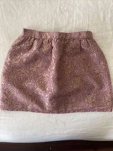 Peek Kids Pink & Gold Jacquard Girls Skirt Size Large/8 - Picture 1 of 4