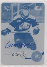 2021 Upper Deck CHL Star Rookie Printing Plate Cyan 1/1 Calem Mangone #384 Auto