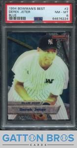 1994 Bowman's Best #2 Derek Jeter Blue PSA 8 NM-MT