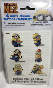 Despicable Me Tattoos Party Favors 24 Tattoos
