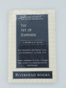 The Art of Happiness A Handbook for Living *RARE* Uncorrected Proof Dalai Lama - Picture 1 of 8