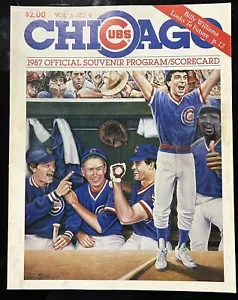 1987 CHICAGO CUBS OFFICIAL SOUVENIR PROGRAM & SCORECARD Volume 6 No. 4 UNSCORED - Picture 1 of 3