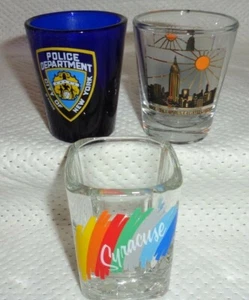 NEW YORK--3 SCHNAPSGLÄSER--EMPIRE STATE--SYRACUSE--NYC POLICE DEPT.--L@@K - Bild 1 von 1