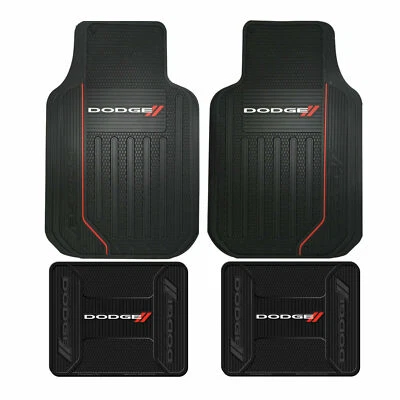 Front & Rear DODGE Floor Mats Rubber All Weather Factory Liners Authentic MOPAR - Image 1 of 4