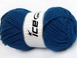 4-Skein Lot Merino Chunky Yarn Wool bulky 4x100g Dark Blue - Picture 1 of 4