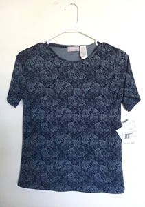 Liz Claiborne Gr. S Paisley Print blau Strick Top Shirt NEU - Bild 1 von 3