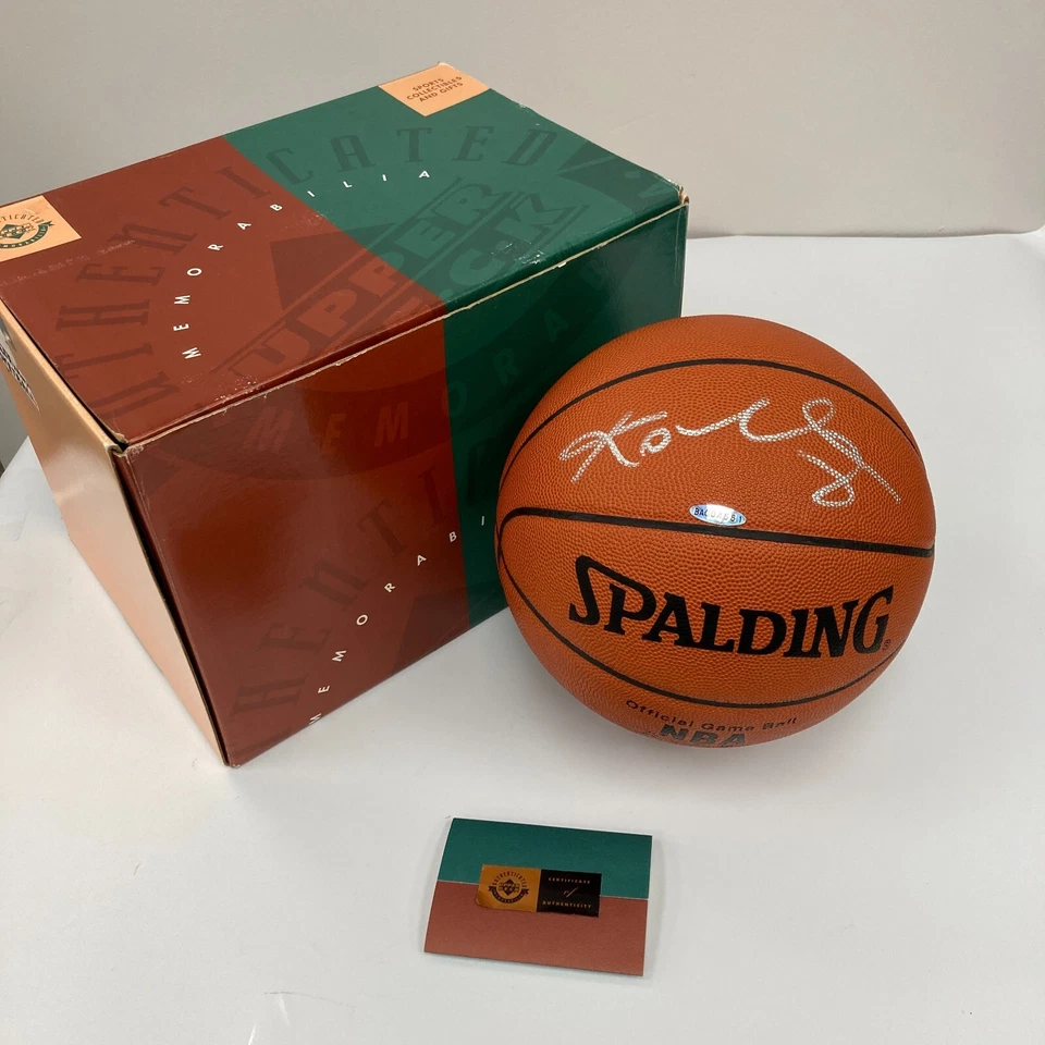 Kobe Bryant Signed Spalding Official Game Basketball Silver Ink Upper Deck UDA - Image 1 of 4