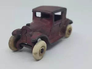 Arcade Ford Model A Coupe Cast Iron Toy Car Red Steel Wheels 113 R 1930S Antique - Picture 1 of 7