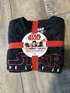 Star Wars NEW Disney Mens 2 Piece Sleep Set Pajamas Black & Red Size Small - Picture 1 of 3