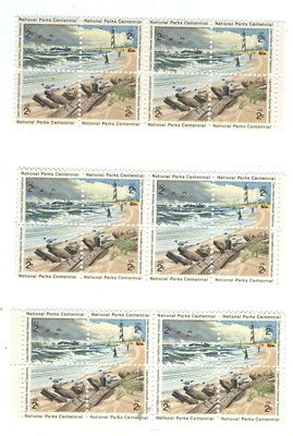 US NATIONAL PARKS 2CT, 1448-1451, 3 EA.  8 STAMP  Blocks (24 STAMPS}, MINT, - Image 1 of 2