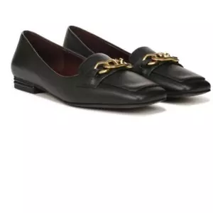 Tiari Black Leather Franco Sarto Flats - Picture 1 of 4