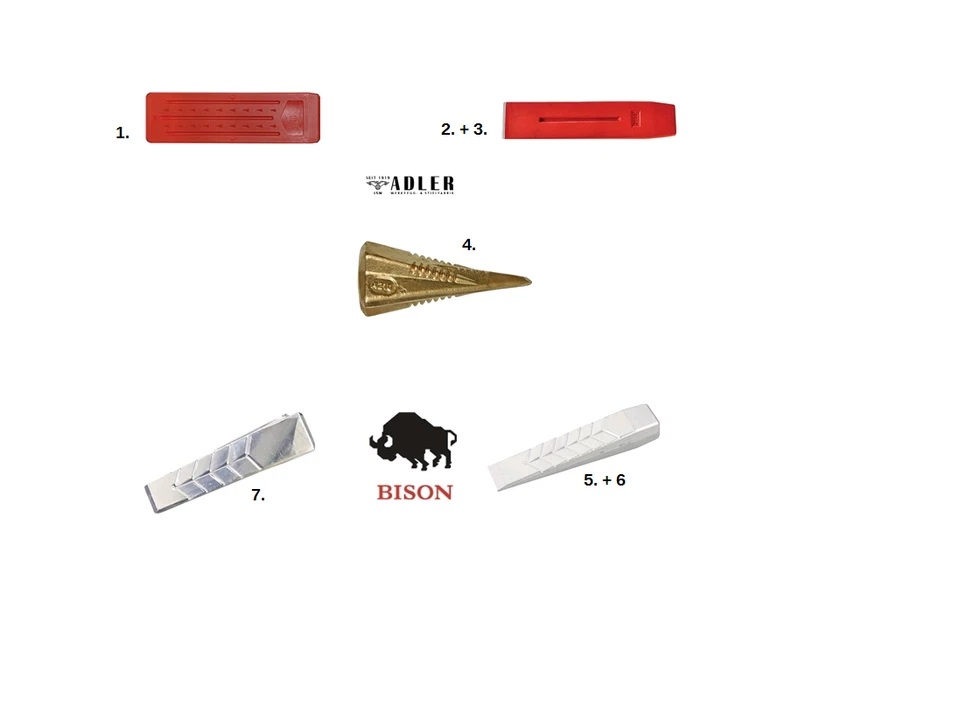 ADLER / BISON Spaltkeil Holzspaltkeil Spaltgranate Holzspalter Keil Spalten Spaltgranate TOP