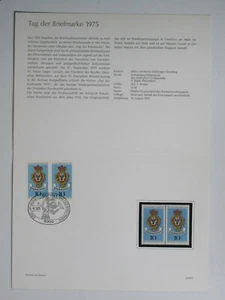 Dt. Bundespost Ministerkarte Typ IV 1975 Din A 5 Mi.Nr. 866 Tag d.Briefmarke - Bild 1 von 1