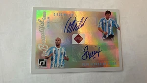 2021-22 Donruss Soccer The Beautiful Game #DU-ARG Diego Milito & Juan Veron Auto - Picture 1 of 2