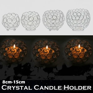 Crystal Candle Holder Votive Wedding Dining Table Candlesticks Home Table Decor - Picture 1 of 14