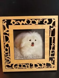 Wooden Photo Frame WOOF Good Dog New Lasercraft Inc. - Picture 1 of 3