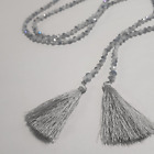 Gorgeous Crystal Double Tassel Long Necklace