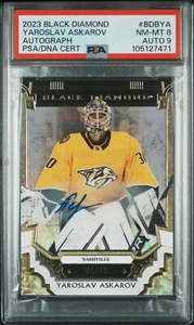 YAROSLAV ASKAROV SIGNED 2023 BLACK DIAMOND AUTOGRAPH ROOKIE PSA 8 AUTO 9  04/49 - Picture 1 of 2