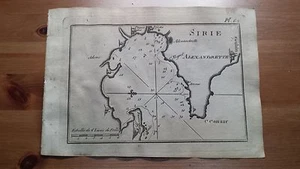 1817 Allezard Portolano Mappa "Alexandrette" Alessandretta İskenderun Turkey Map - Picture 1 of 1