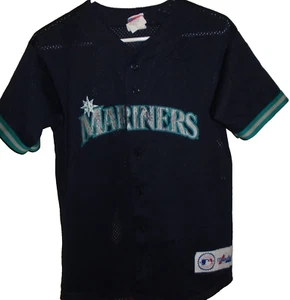 Vintage Seattle Mariners Ken Griffey Jr Jersey Youth Large Majestic - Picture 1 of 3