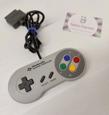 CONTROLLER SUPER NINTENDO / SUPER FAMICOM / SNES (ORIGINALE) manette joystick - Immagine 1 di 3
