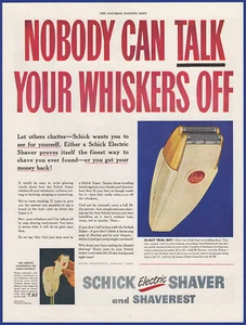 Vintage 1947 SCHICK Electric Shaver Razor Shaving Ephemera 1940s Print Ad - Picture 1 of 1