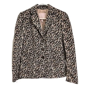 Rebecca Taylor Leopard Print Blazer Jacket Sports Coat Women's Size 0 - Picture 1 of 9