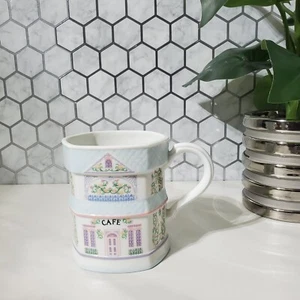 Taza de café de té vintage The Lenox Village azul claro 1992 forma de café - Imagen 1 de 8