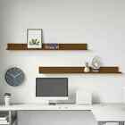 2x Solid Wood Pine Wall Shelves Home Picture Ledge Multi Colours/Sizes vidaXL