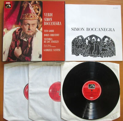 SLS 5090 Verdi Simon Boccanegra Gobbi Christoff Los Angeles NEAR MINT 3xLP EMI - Image 1 of 4