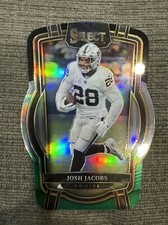 Josh Jacobs Las Vegas Raiders 2022 Select Club Level Black & Green Die-cut Prizm