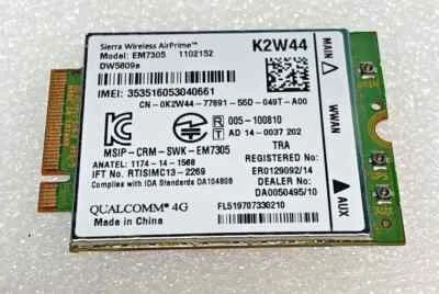 ✔️Dell E7450 E7250 E5250 K2W44 Airprime EM7305 4G LTE WWAN Card - Image 1 of 3