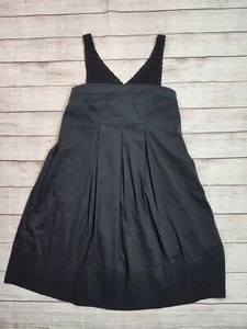 BCBG Maxazria Kleid Häkelträger A-Linie Gr. 2 schwarz hinten zum Binden - Bild 1 von 15
