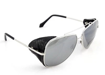 RARO Nuevo ROBERTO CAVALLI BOMBSHELL Cuero Negro Espejo GAFAS DE SOL RC 856S 16C  Foto 1 de 4