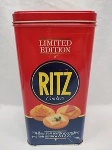 Vintage 1987 leere limitierte Auflage Ritz Crackers Dose 4 1/4" x 4 1/4" x 8 1/2" - Bild 1 von 10