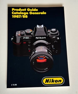 Nikon Product Guide, 1987-1988, A4 Softback Book, English /Italian Text - Afbeelding 1 van 1