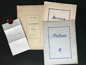Louis Emié, 3 partitions, et 1 lettre manuscrites / La Grotte / Debussy 1962 - Bild 1 von 8