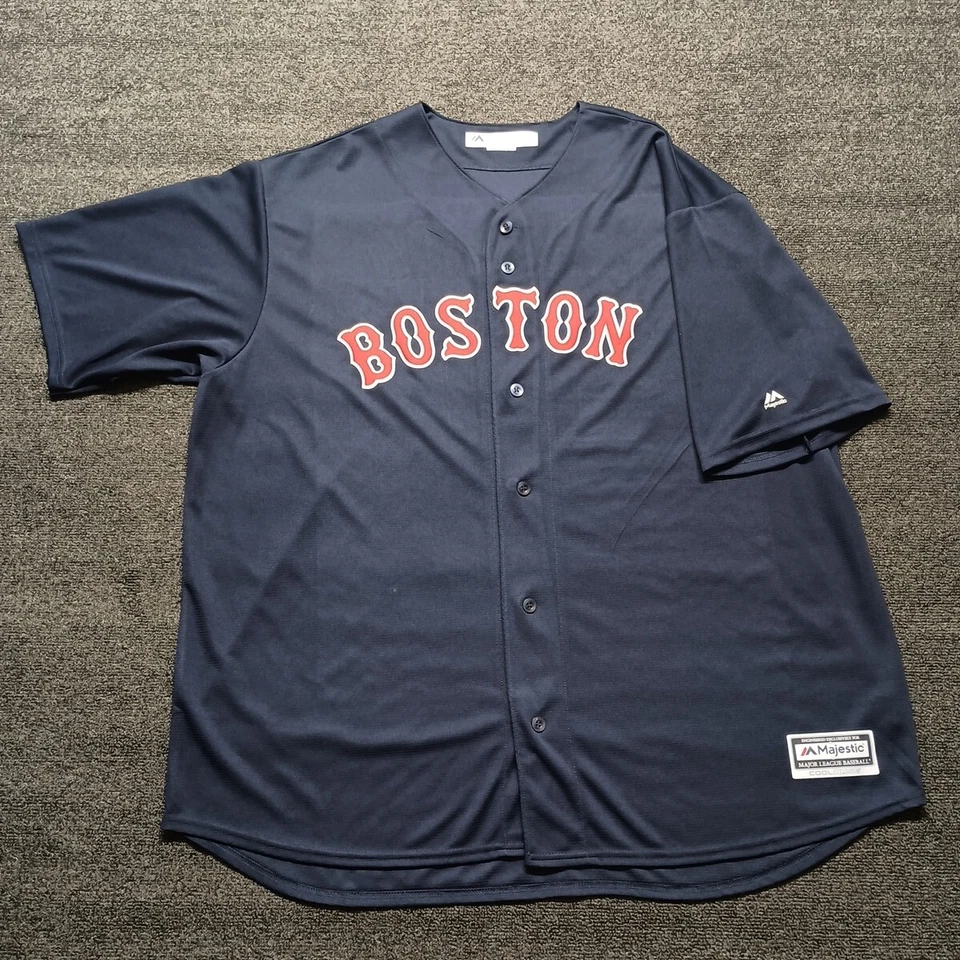 Mookie Betts #50 Boston Red Sox Majestic Cool Base 2018 Size 3XT Navy Stitched  - Image 1 of 4