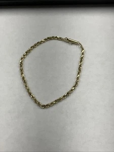 7" 10k Gelbgold Seil Armband 3,7g 230539 - Bild 1 von 5