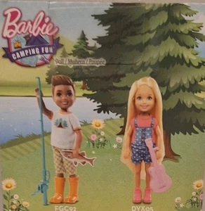 BARBIE CLUB CHELSEA PUPPE KONVOLUT - CAMPING FUN CHELSEA DOLL & DARRIN BOY DOLL - Bild 1 von 6