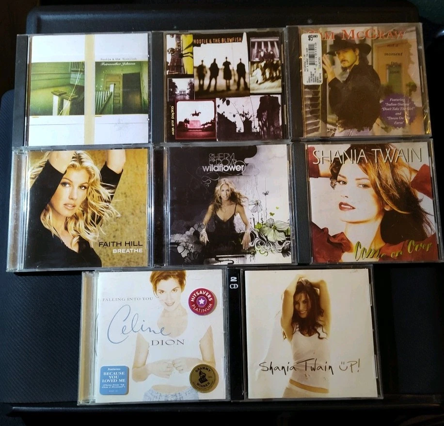 Country CD Lot. Sheryl Crow Shania Twain Tim McGraw Hootie and The Blowfish. VG - Image 1 of 4