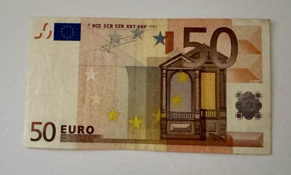 RARE : Billet de Banque de 50 Euros Année : 2002 - SIGNÉ J. C. Trichet - Série X - Photo 1/3