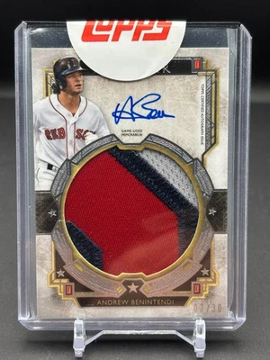 2018 Topps Five Star Andrew Benintendi Jumbo Patch Auto /30 Red Sox - Image 1 of 2