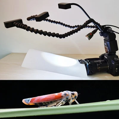 KuangRen K888 Macro Flash Light Triple LED Lamp Lite For Canon Nikon Sony Camera - Image 1 of 4