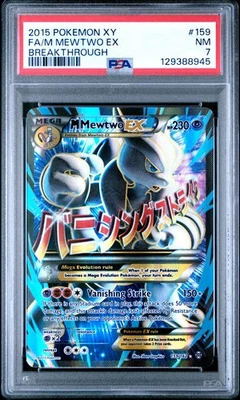 2015 POKEMON XY BREAKTHROUGH #159 FULL ART/M MEWTWO EX PSA 7 - Image 1 of 2