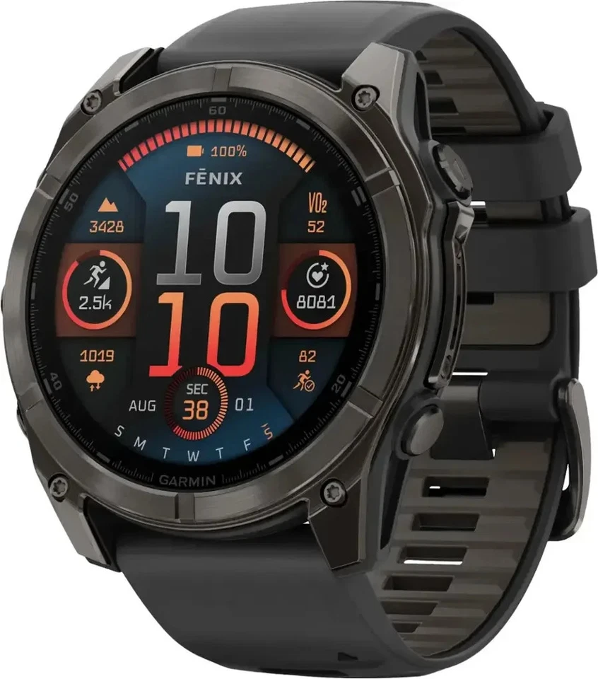 New Garmin fenix 8 AMOLED Sapphire GPS Smartwatch 51 mm Carbon Gray DLC Titanium - Image 1 of 1