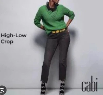 NWT Cabi High-Low Crop #4519 Black Size 10 Stretch - Image 1 of 4