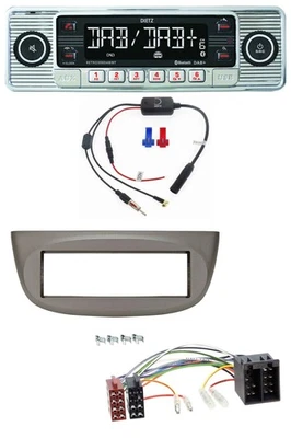Dietz DAB USB MP3 Bluetooth Autoradio für Renault Twingo 07-12 beige-grau - Bild 1 von 4