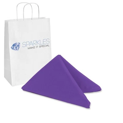 150 pcs 20"x20" inch Polyester Cloth Napkin - Purple - Wedding Linen nf - Image 1 of 4