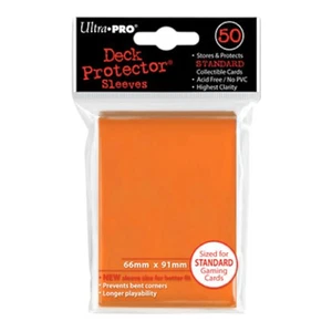 Fundas protectoras de cubierta Ultra Pro naranja liso 50 unidades tamaño estándar - Imagen 1 de 1
